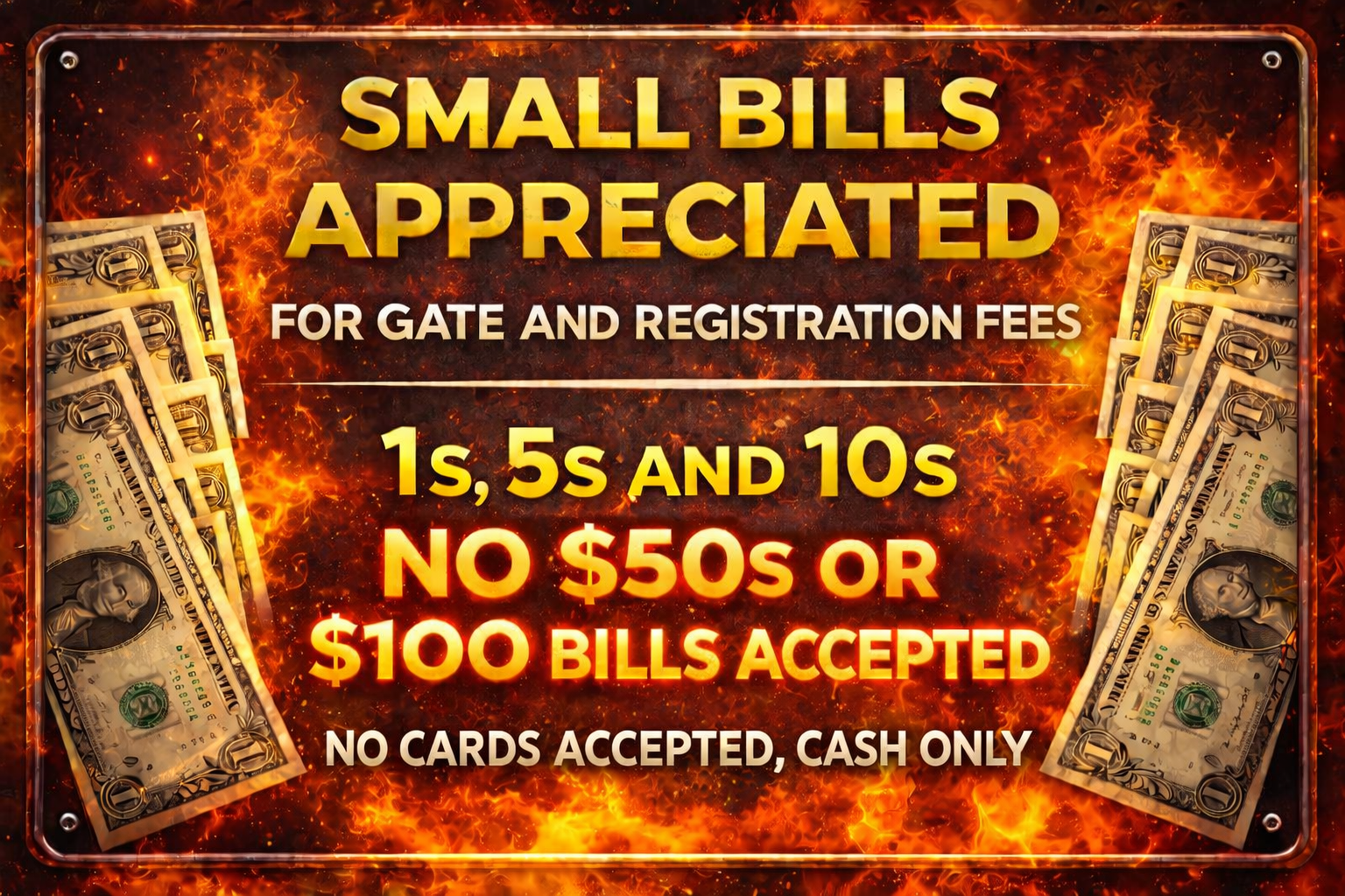 small bills appreciated